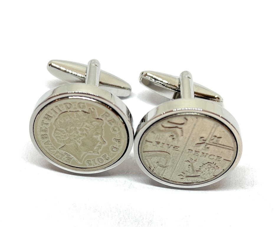 Premium 10th Anniversary Tin Wedding Anniversary 2015 coin cufflinks HT