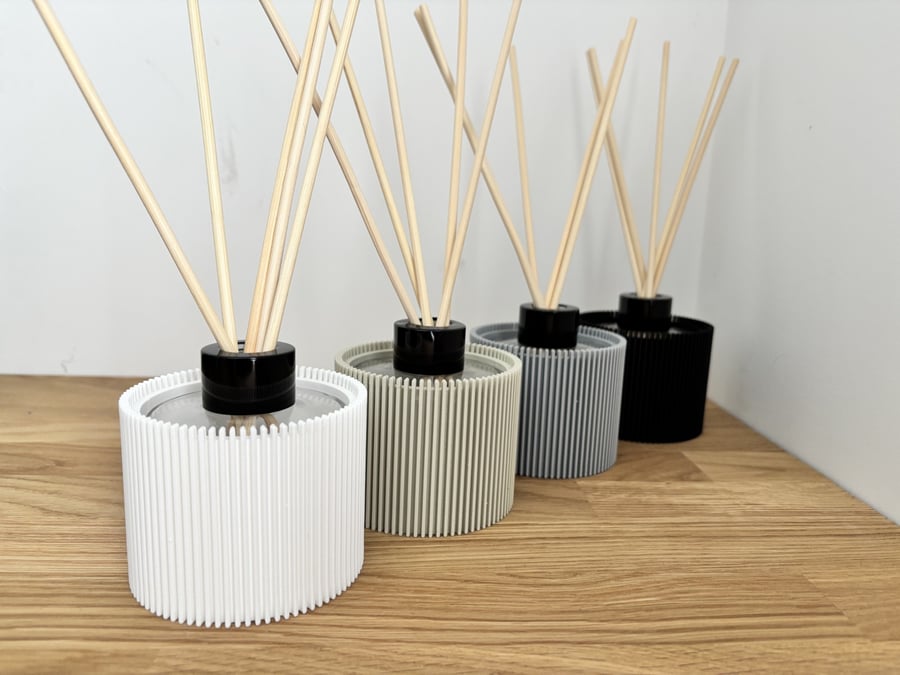 Refillable Reed Diffuser Bottle with Decorative Sleeve: Contemporary Decor