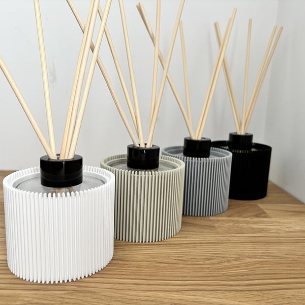 Refillable Reed Diffuser Bottle with Decorative Sleeve: Contemporary Decor