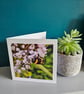 Bee on Leek Flower in the Garden Square Photographic Card Size 6" x 6"  - Image 3