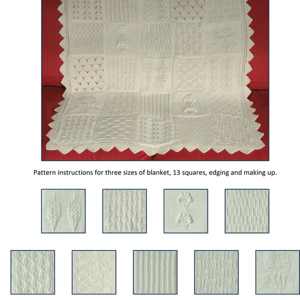 Meadow Baby Blankets PDF knitting pattern