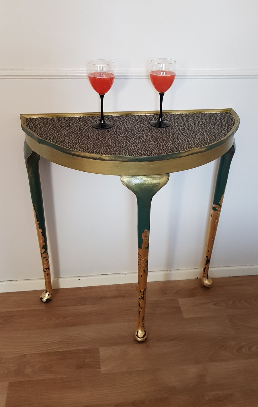 Upcycled half cheap moon table