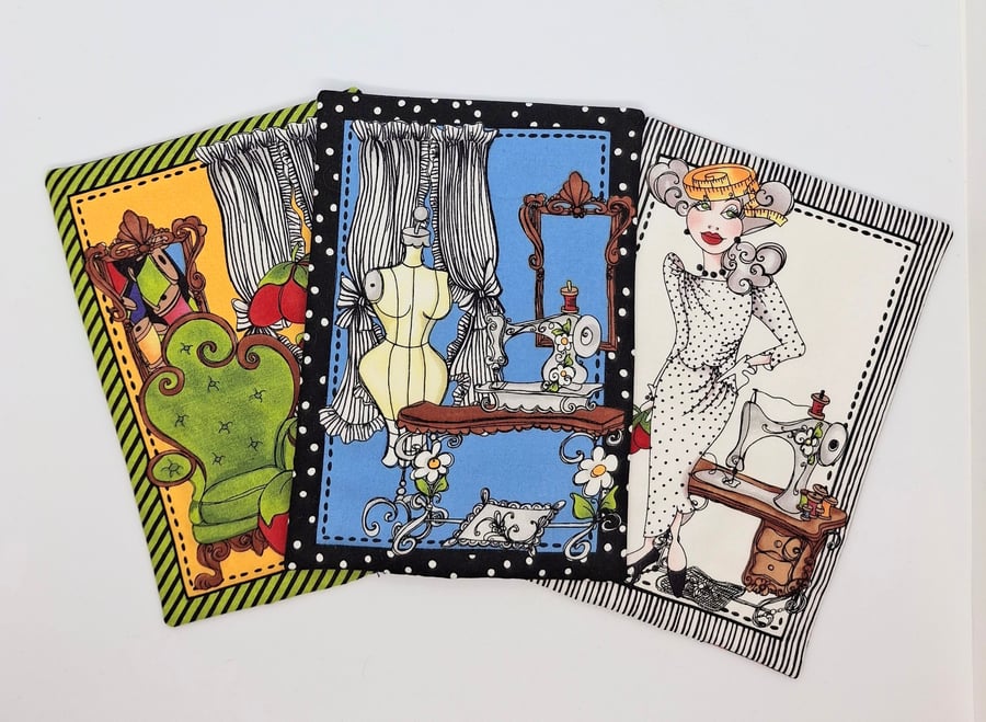 Ladies Mug Rug Coasters Set5