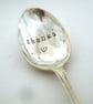 Thanks, handstamped vintage coffeespoon with heart - Image 1