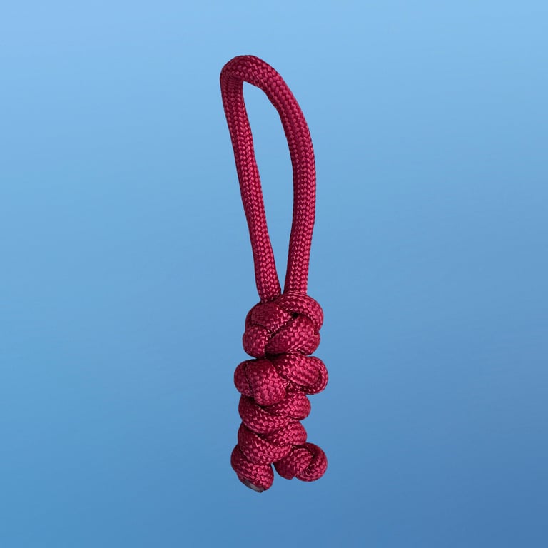 Paracord Buddy Zip Pull - Handmade - Primary Colours