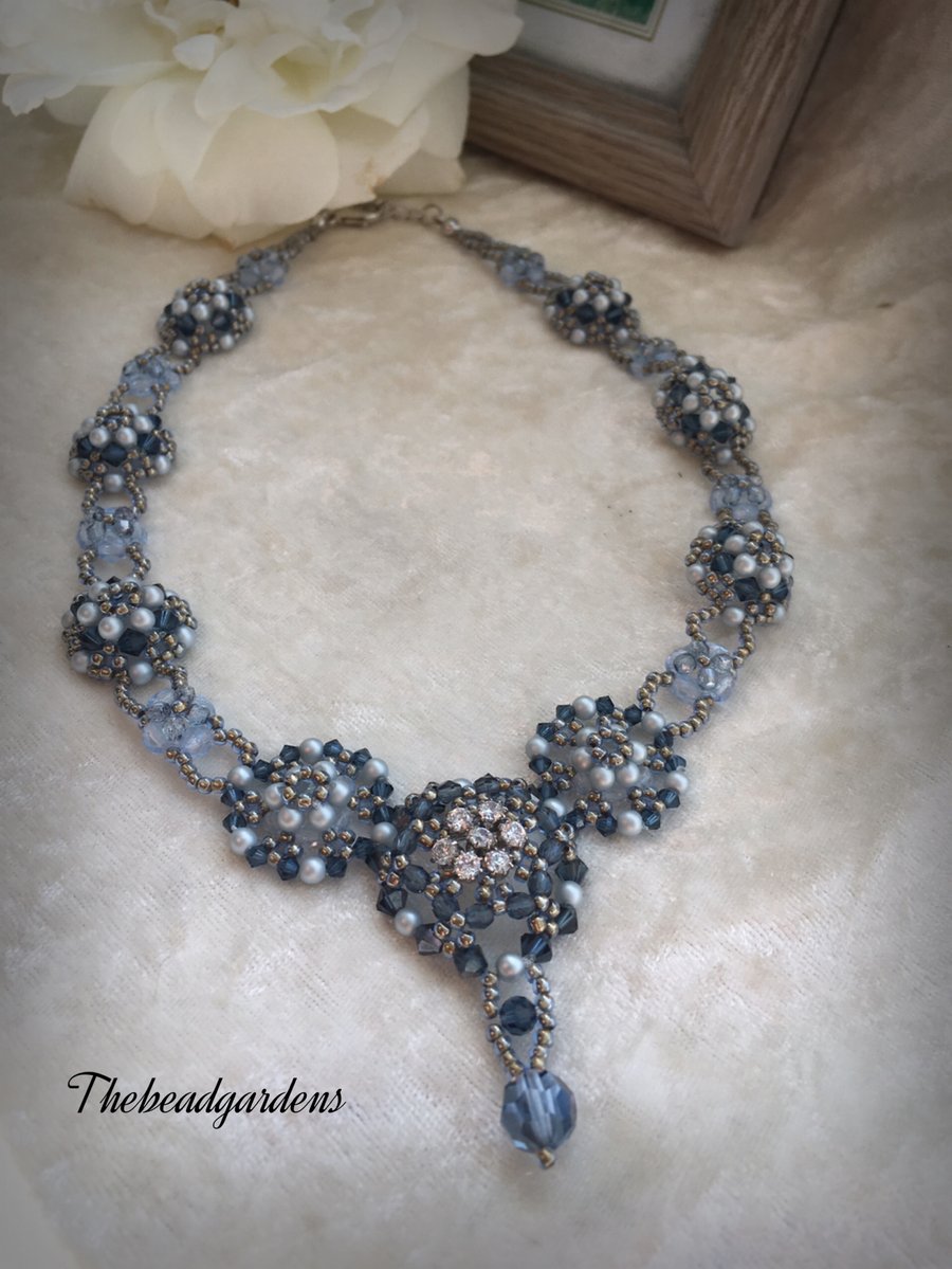 Pastel blue necklace 
