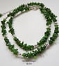 Designer Russian Diopside Nugget Necklace Silver Plate - Image 5