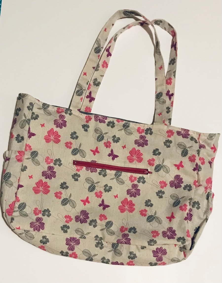 Floral Canvas Handbag 