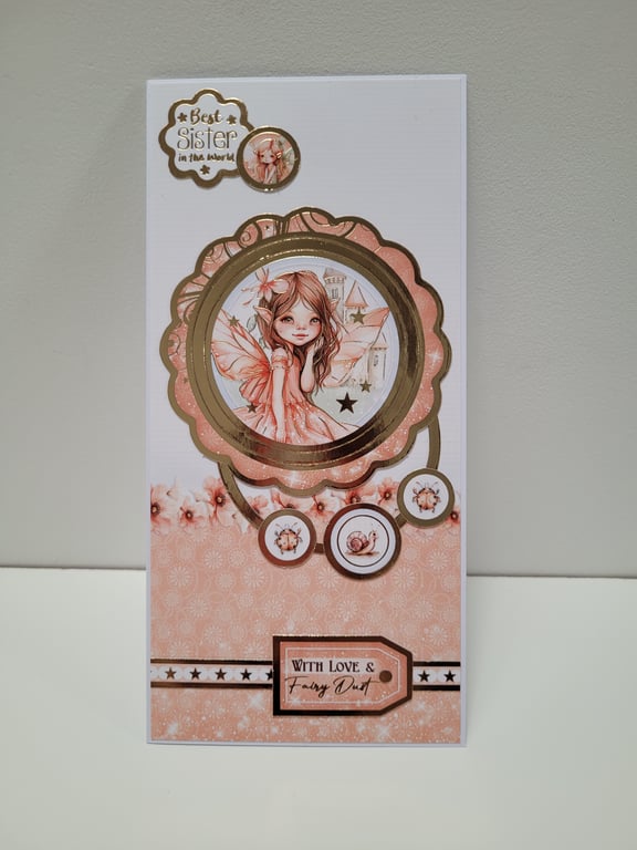 Fairy Sister Greeting Card - Best Sister in the World - Magical, Whimsical 