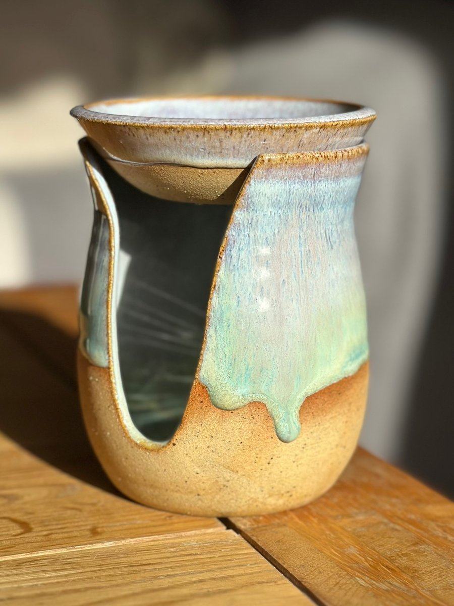 Handcrafted Ceramic Wax Warmer – Heather to Sea Glazes