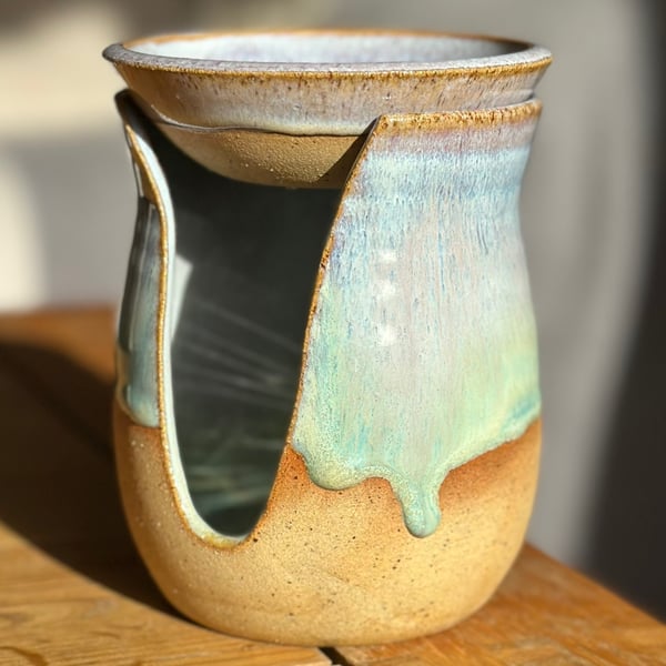 Handcrafted Ceramic Wax Warmer – Heather to Sea Glazes