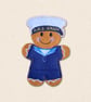 Royal Navy Gingerbread Decoration - Embroidered Sailor Character