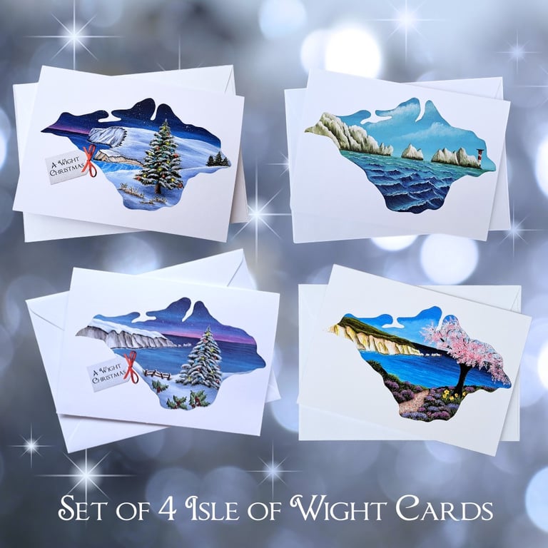 Isle of Wight Mixed Set of Everyday and Christmas Cards 