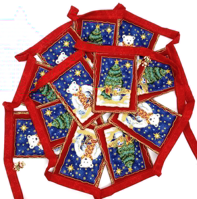 Christmas Bunting NO POSTAGE 13EF