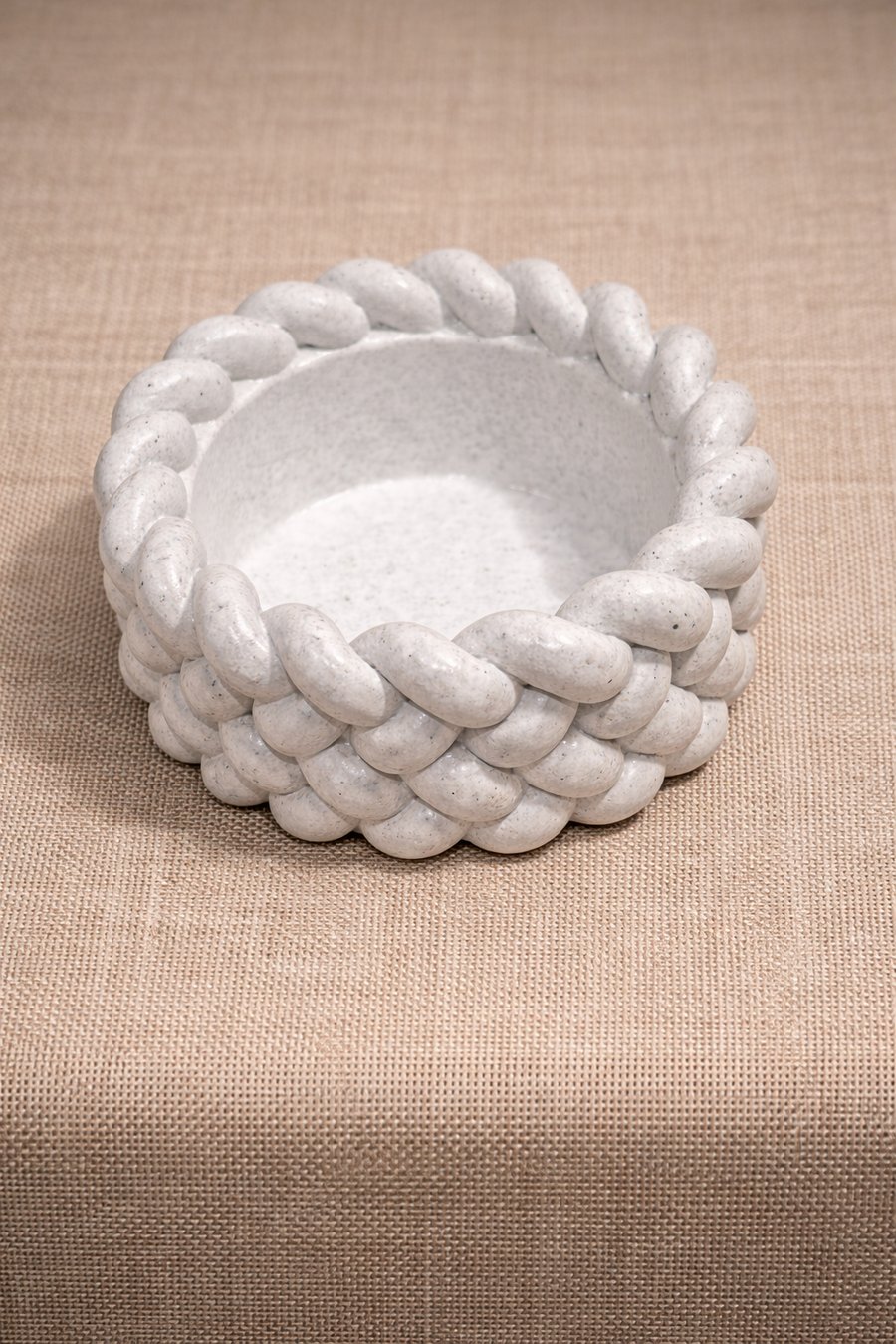 Handmade Eco-Resin rope design candle holder