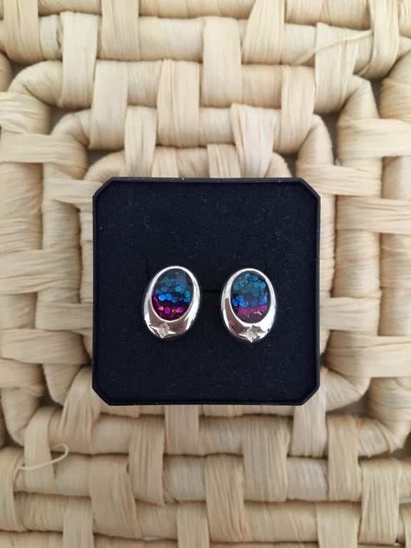 Pretty Oval Off-Set Studs