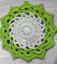 Handmade Crochet Flower Coasters Set of 6 with Basket - Image 4