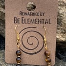 Pretty tigers eye gemstone earrings