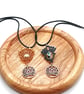 Beaded lotus charm pendant necklace