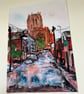 Pilgrim street watercolour print - Image 3