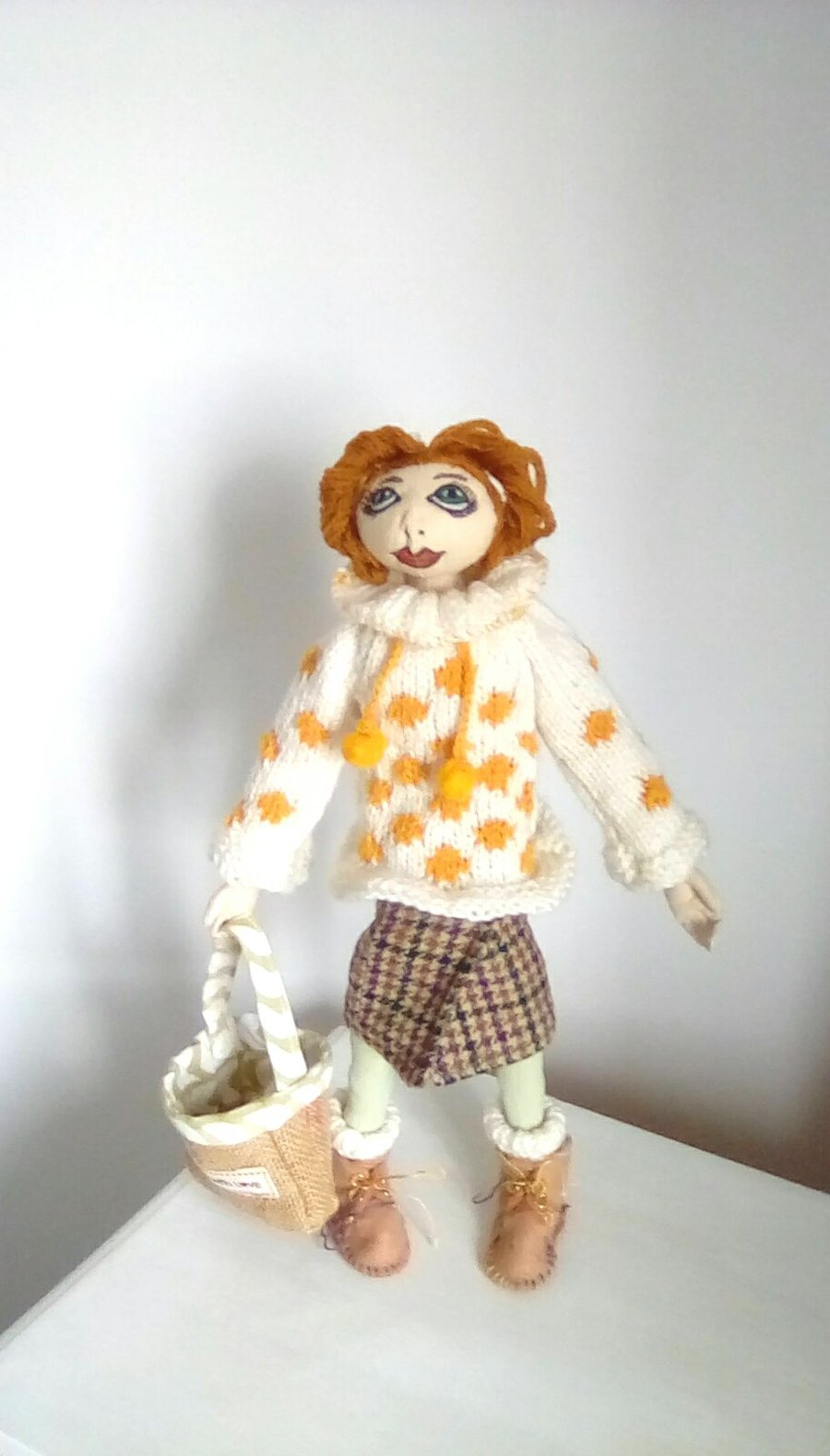 Handmade Doll, Cloth Doll, Heirloom Doll, Textile Doll