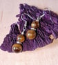 Tiger's Eye & Silver Drop Earrings - Natural Gemstone Gift