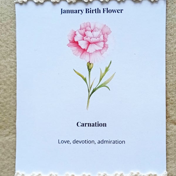 Birth Flower Keepsake Gift, Handmade Botanical Keepsake, Birthday Gift