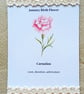 Birth Flower Keepsake Gift, Handmade Botanical Keepsake, Birthday Gift