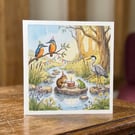 Waterside River Party Greetings Card