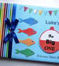 Fishing birthday guest book, Big One birthday party book, boy fishing party book - Image 1
