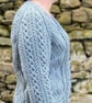 Hand Knit V Neck Cardigan In A Blend Of Wool With Alpaca - Fits Chest 102-105cms - Image 4