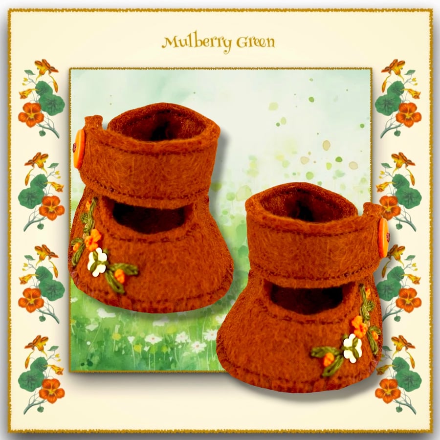 Terracotta Embroidered Shoes