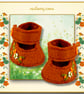 Terracotta Embroidered Shoes - Image 1