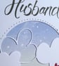 Husband Christmas Card - Polar Bears with Snowy Northern Lights Sky - Image 2