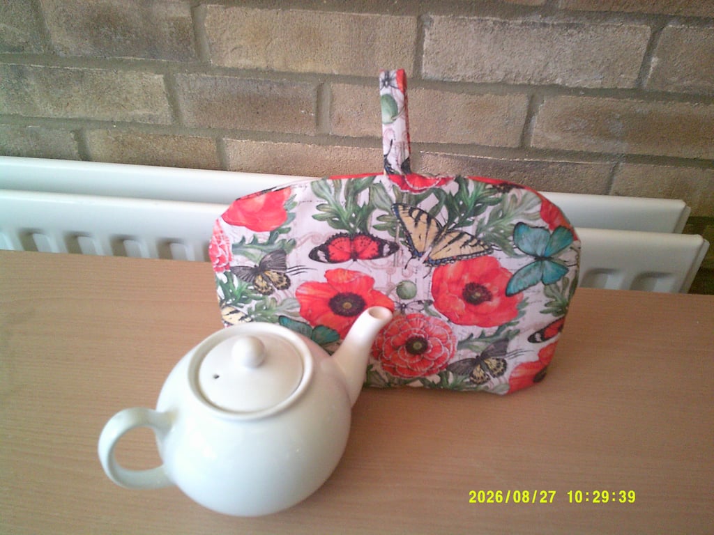 Butterflies and Poppies Small Tea Cosy