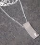 arc pendant necklace, sterling silver necklace, textured silver necklace - Image 5