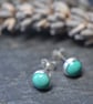 Turquoise and silver studs - Image 2