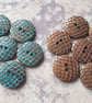 1" 25mm 40L Italian 1980's vintage Snakeskin effect buttons in 2 Rare colours