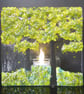 Handmade Fused Glass 'Spring Tree' T-Light Holder - Image 7