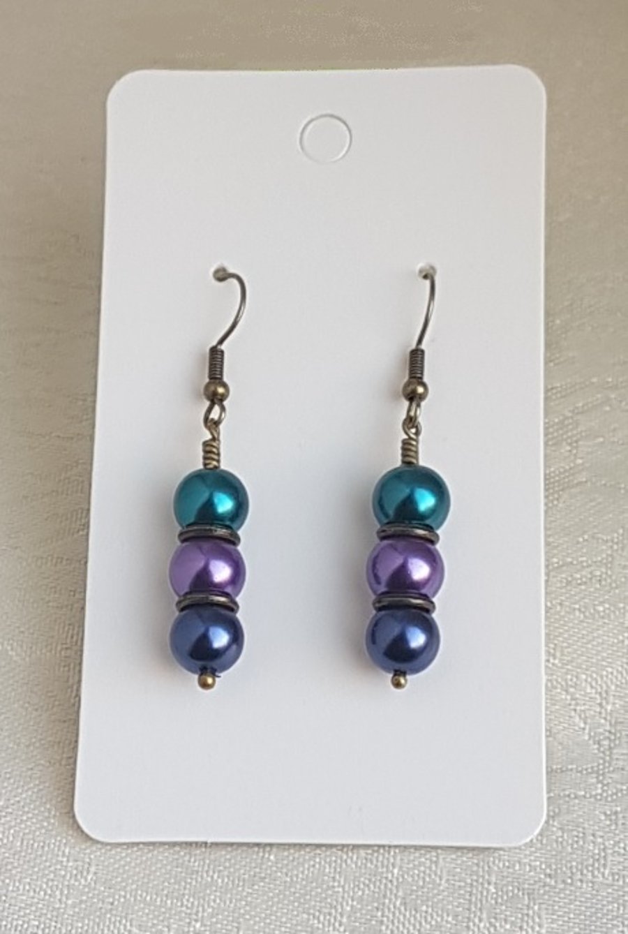 Beautiful Peacock Passion Dark Tone Earrings - Design 3