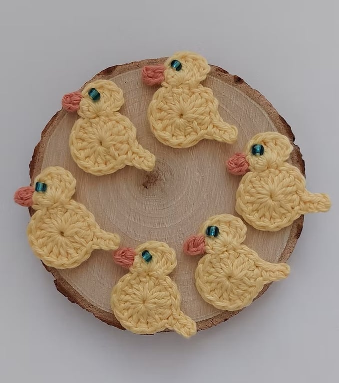 Handmade Crochet Easter Chicks – Cute Yellow Spring Appliques