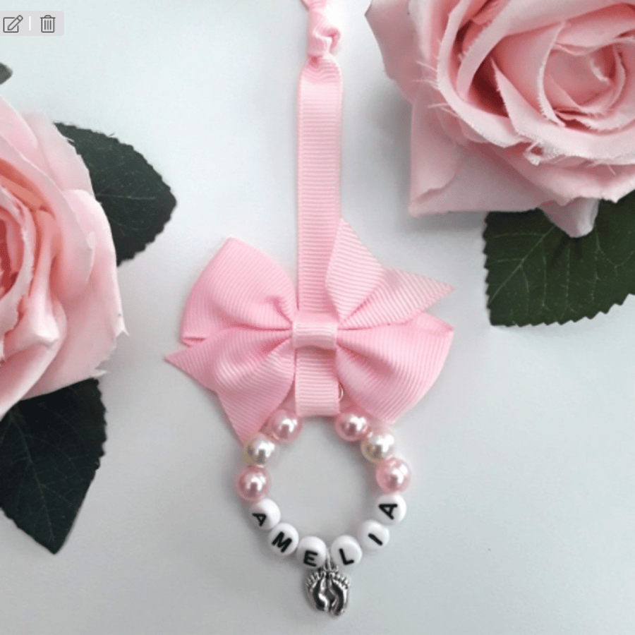 Personalised Pram Charm New Baby Gift Baby Show. Folksy