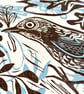 Jay hand printed linocut print