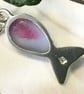Handcrafted Sterling Silver Seaham Multi Sea Glass Pink Fish Pendant Necklace - Image 7