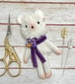 Christmas Mouse Tiny Art Doll Purple