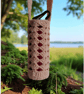 Hand Crochet Water Bottle Holder Crossbody Water Bottle Carrier - Apricot
