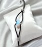  Hematite or Opalite Leather Bracelet - Image 3