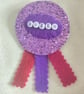Purple sparkly handmade Queen rosette - Image 1