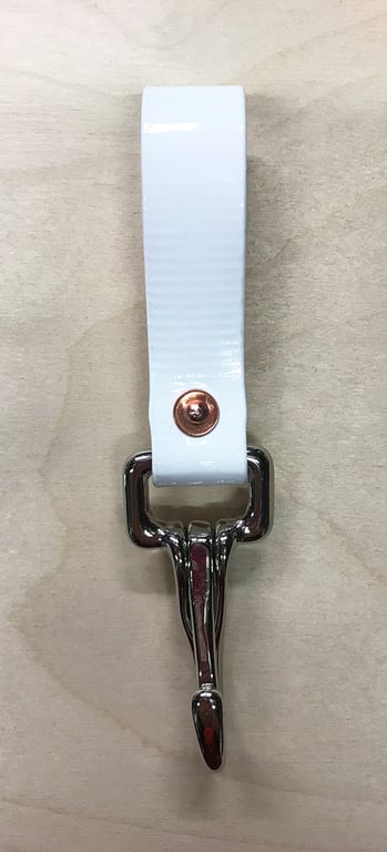 “The Parktown” Wet-Look Key Strap, White Heat.