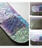 Textile art clutch bag with button and loop fastening  - Image 3